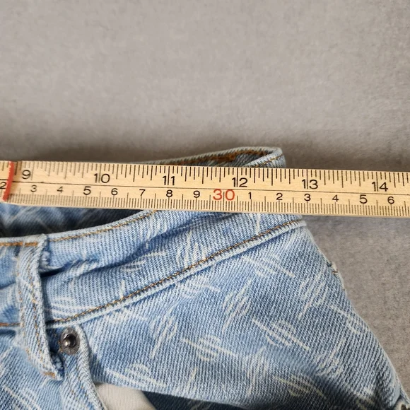Daily Paper Monogram Denim Jeans Straight Leg High Waist Womens Small - Picture 10 of 16